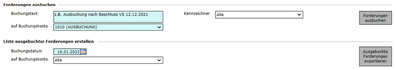 Ausbuchung