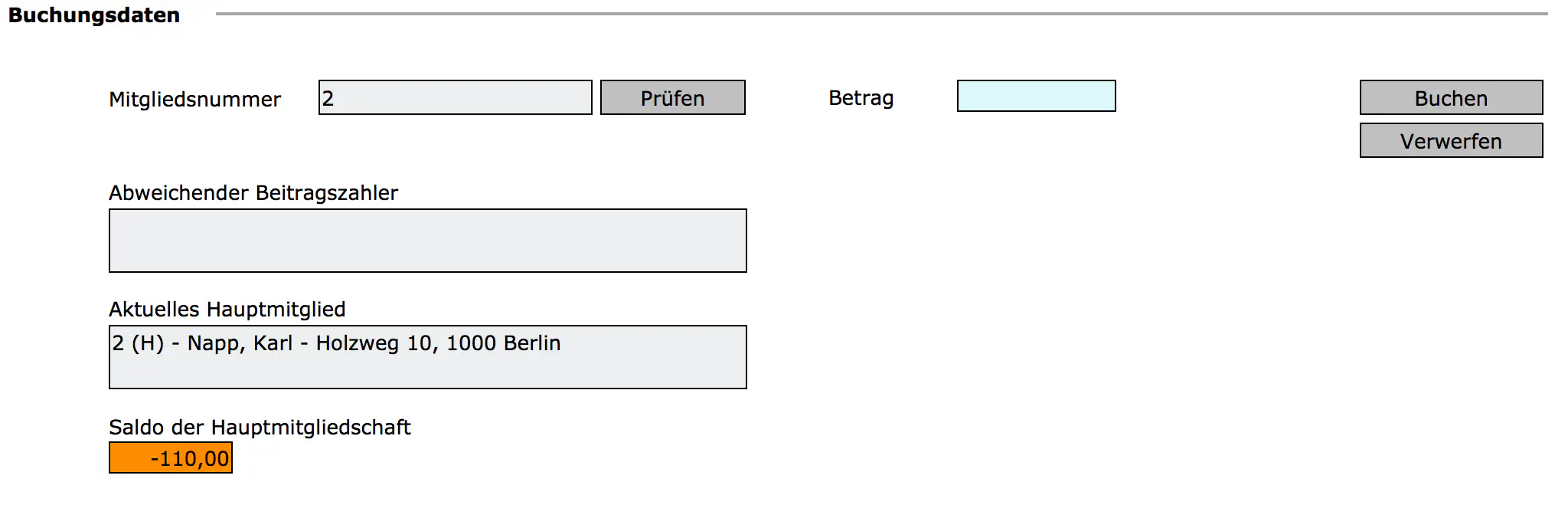 Schellbuchung