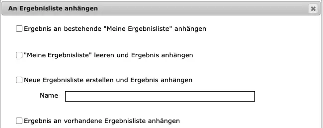 Ergebnisliste