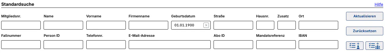 Standardsuche